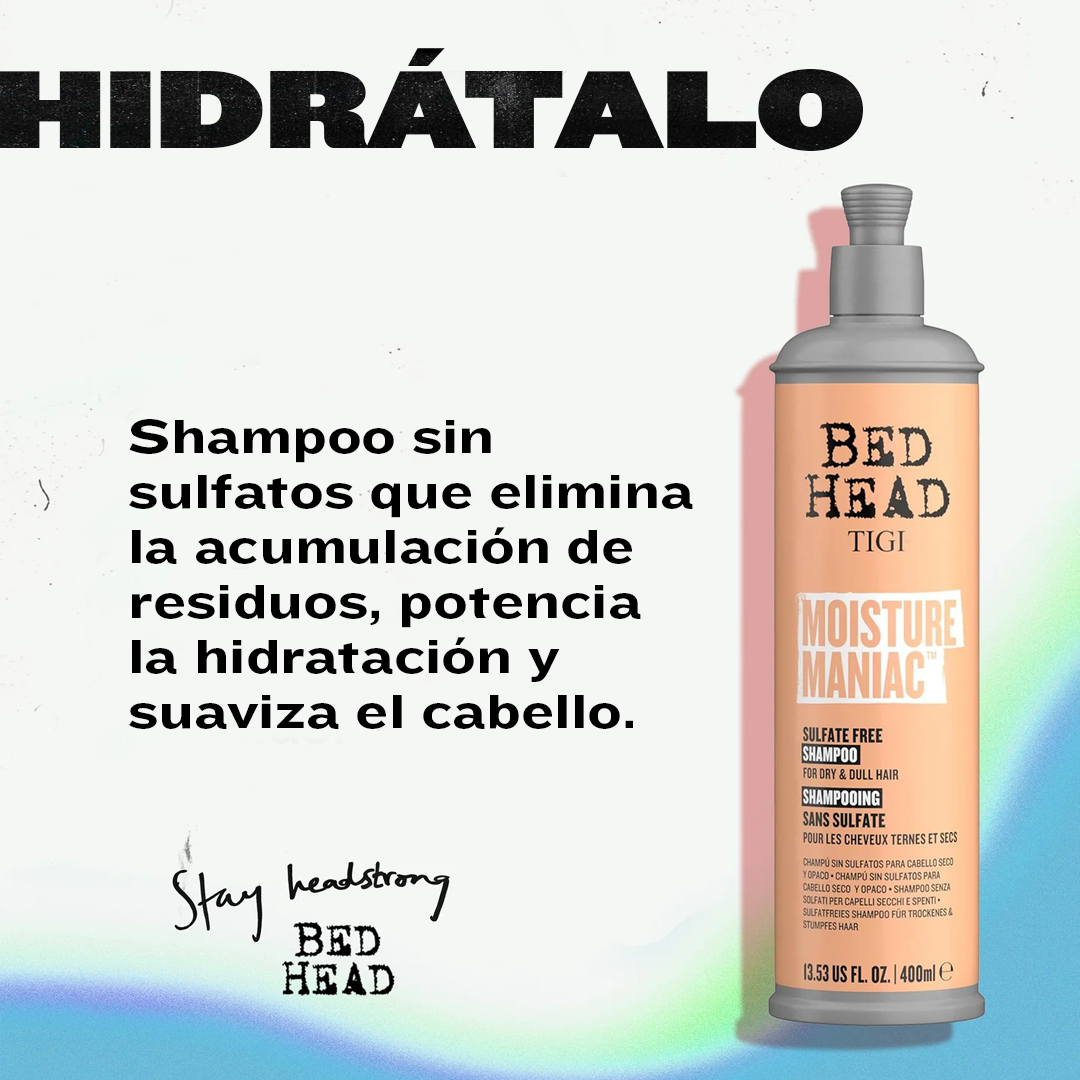 MOISTURE MANIAC SHAMPOO SIN SULFATO CABELLO SECO Y OPACO