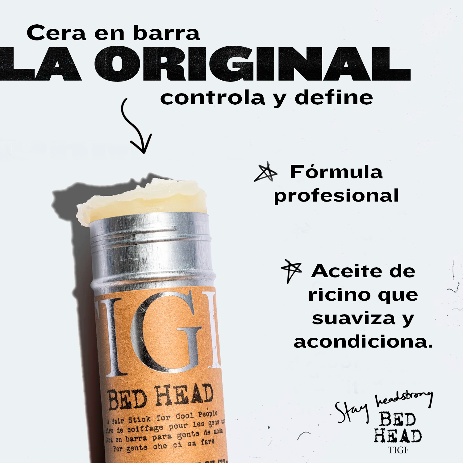BED HEAD HAIR STICK - CERA EN BARRA 73g