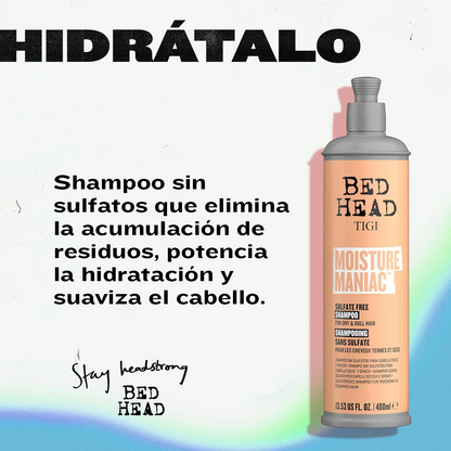 MOISTURE MANIAC SHAMPOO SIN SULFATO CABELLO SECO Y OPACO